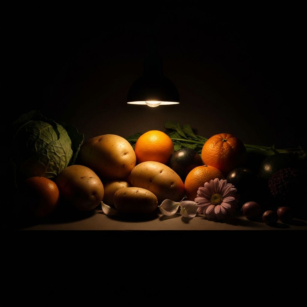 Fresh vegetables emphasizing natural textures